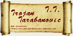 Trojan Tarabanović vizit kartica
